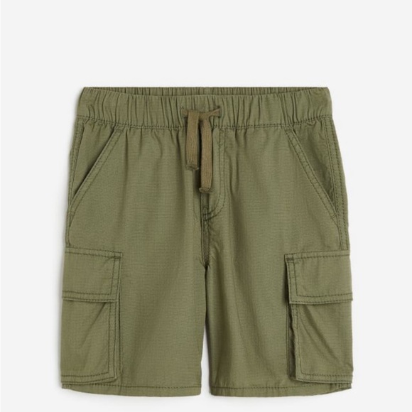 H&M Cotton Cargo Shorts Green - Picture 6 of 7
